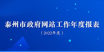 2022年泰州市政府网站工作年度报表